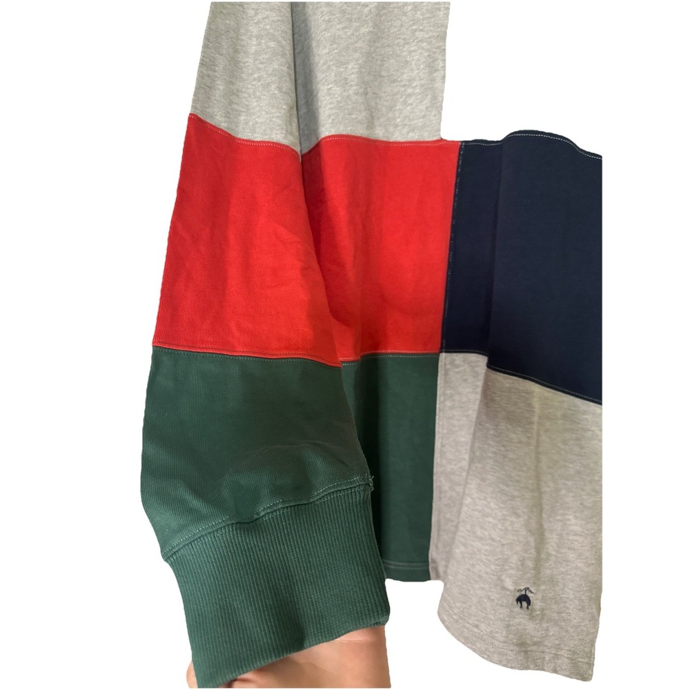 Mens Brooks Brothers Cotton Color Block Rugby Gray Red Green Blue 2XL - Picture 6 of 6